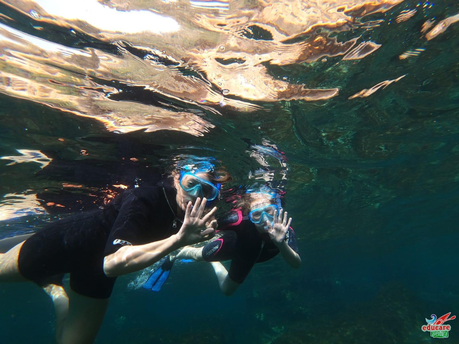 Snorkelen in de zee van Málaga